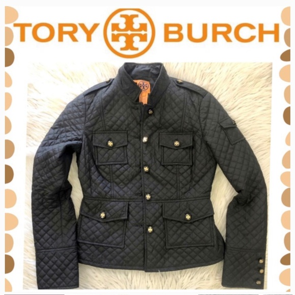 Tory Burch Jackets & Blazers - Tory Burch Quilted Black Military Jacket